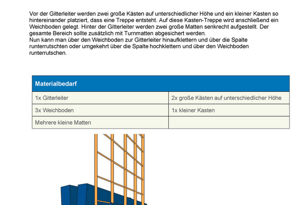 Gitterleiter mit Gletscherspalte